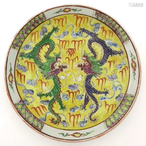 A Polychrome Decor Charger