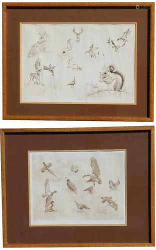 (2) Sandy Scott (Born 1943) Pencil Signed Etchings