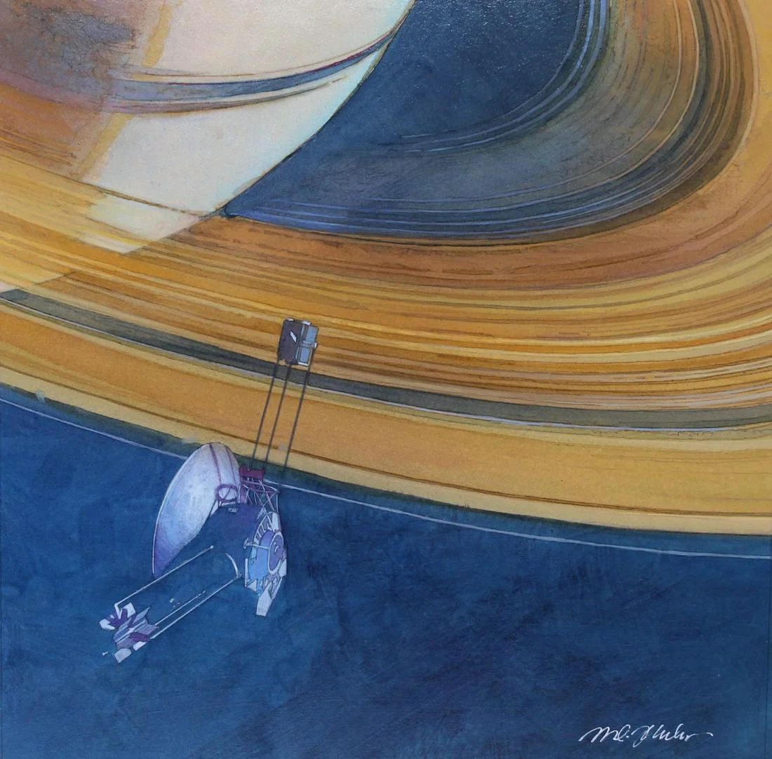 Mark Schuler (B. 1951) First Flyby Of Saturn 1979－【Deal Price Picture】