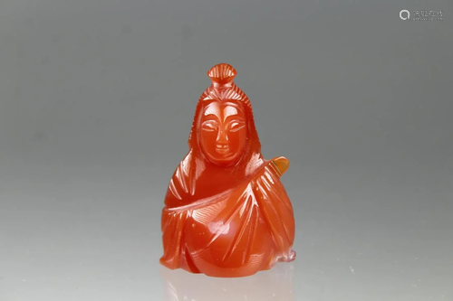 Chinese Carved Carnelian Figure