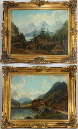 (2) European School Antique Landscape Paintings