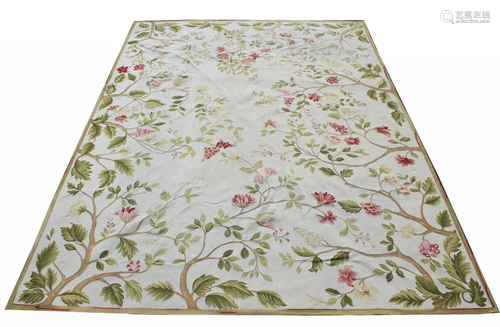 Large Room-Sized Handmade Floral Rug