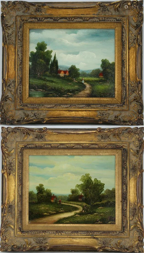 (2) Vintage European School Landscape Paintings