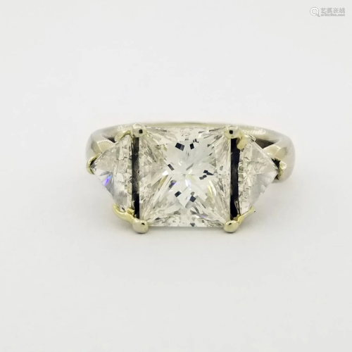 3.2ct Diamond 14k White Gold Engagement Ring
