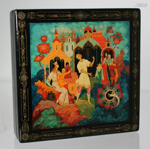 Signed, Russian Handpainted/Lacquered Box