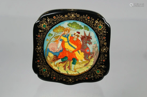 Signed, Russian Handpainted/Lacquered Box