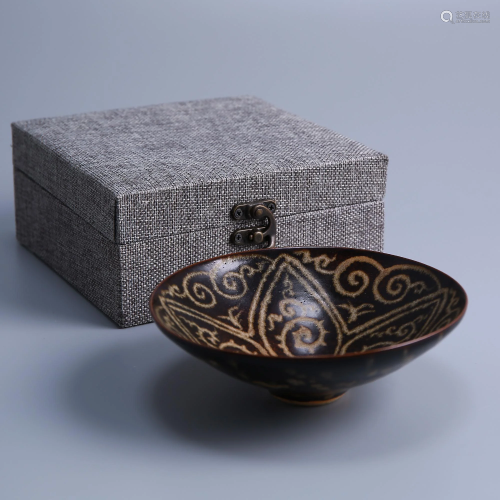 Song Dynasty Jizhou Kiln Brown Glazed Tortoiseshell Cup