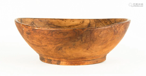 Early Turned Wooden Bowl