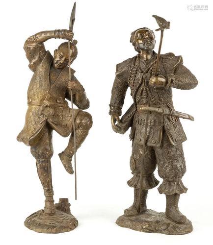 Two Bronze Asian Figures