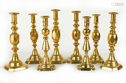 Four Pair of English Candlesticks