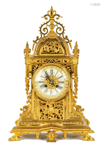 French Brass Shelf Clock