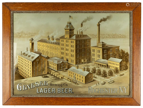 Genesee Brewing Company Reverse Painted Sign