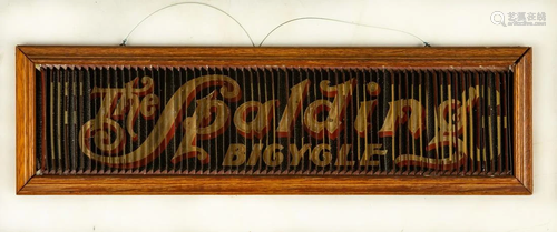 Rare Spalding Bicycle Advertising Triple Sign