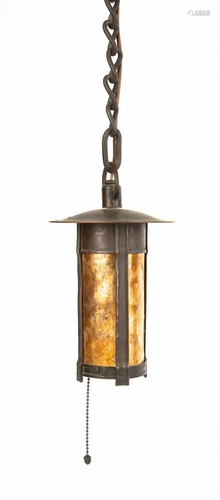 Arts & Crafts Hammered Copper Lantern