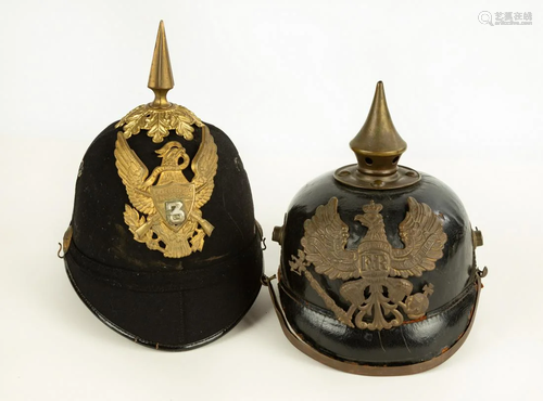 An American & German Military Hat