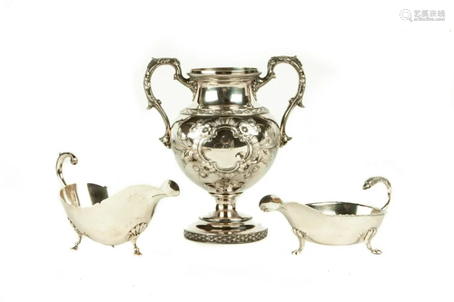 Sterling Silver Gravy Boats with Ball, Black & Co