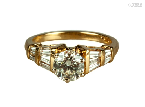 14K Yellow Gold Diamond Ring