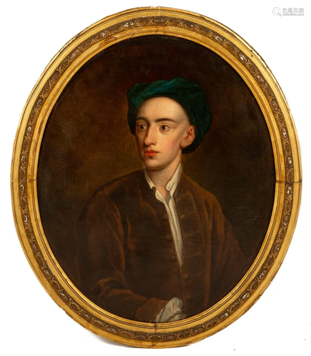 English School, 18th C., Portrait of Alexander Pope