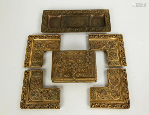 Tiffany Studios, New York 9th Century Desk Accessories