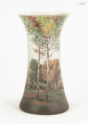 Handel Teroma Etched and Painted Vase