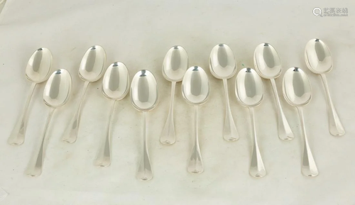 Set of Twelve Sterling Colonial Williamsburg Spoons