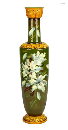 Majolica Floor Vase