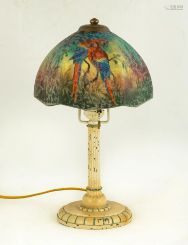 Handel Parrot Boudoir Lamp