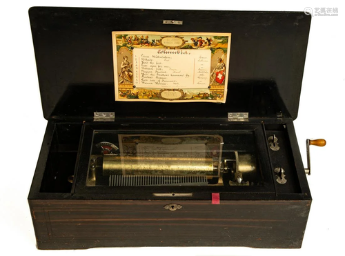 Ten Tune Cylinder Music Box