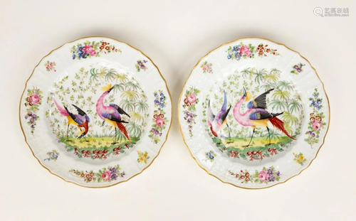 Two Chelsea Porcelain Hand Painted Plates