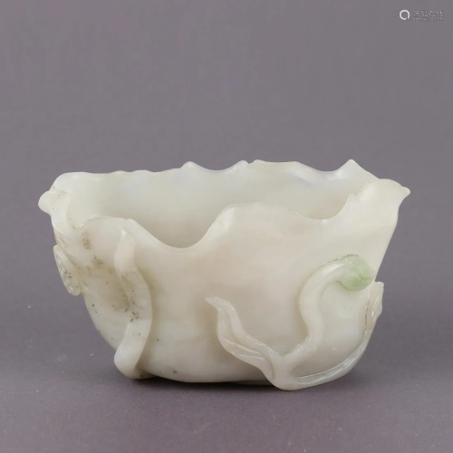 A Chinese White Jade Cup
