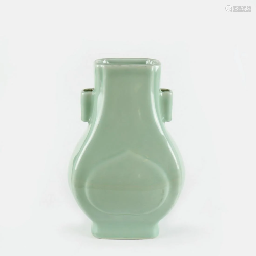 A Chinese Celadon Hu-Type Porcelain Vase