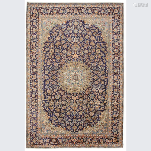 Persian hand-knotted rug.
