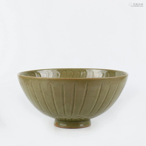 A Chinese Yaozhou Kiln Carved Porcelain Bowl