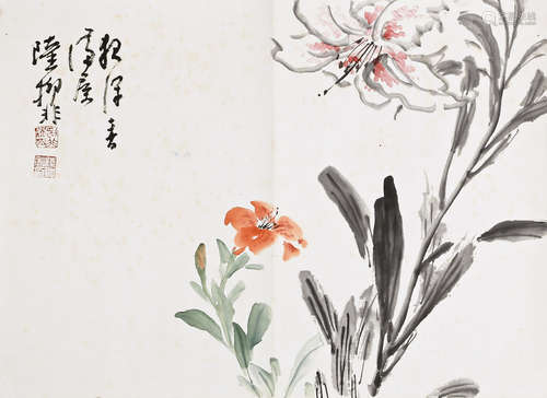 陆抑非 花卉