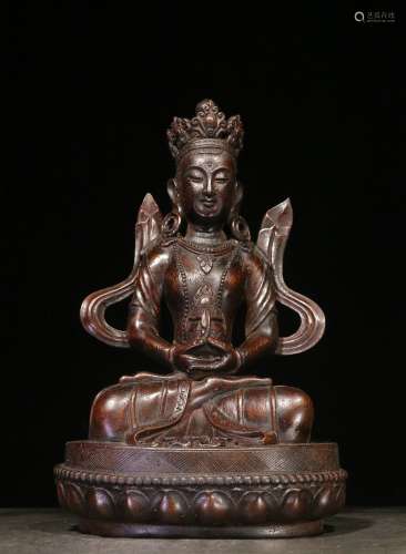 backflow:chinese agalwood buddha statue,republic period