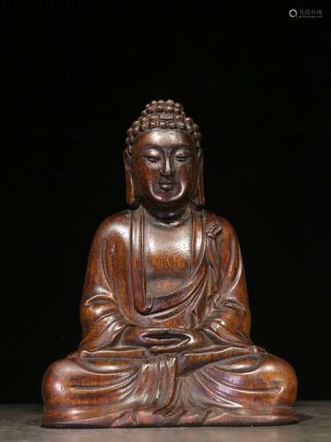 backflow:chinese agalwood buddha statue,republic period