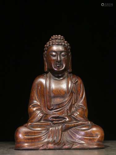 backflow:chinese agalwood buddha statue,republic period