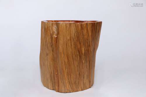chinese old collection sandalwood brush pot