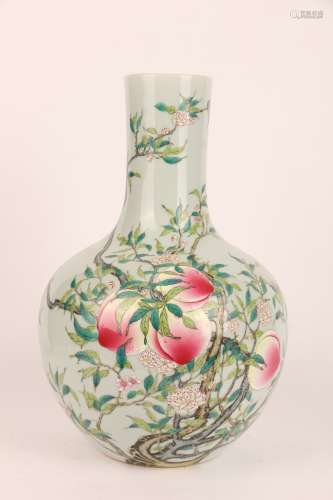 chinese old collection famille rose porcelain vase