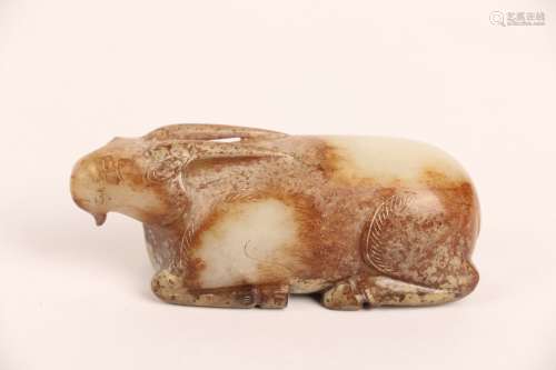 chinese old collection ancient jade beast ornament