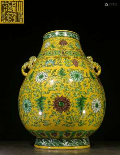 backflow:chinese sancai porcelain vase,republic period