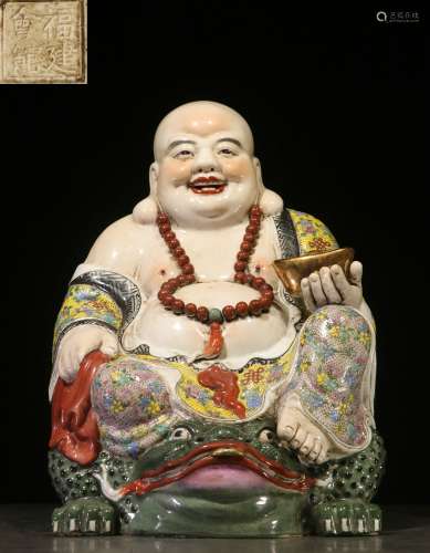 backflow:chinese famille rose porcelain statue,republic period