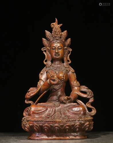 backflow:chinese bamboo carving of tara,republic period