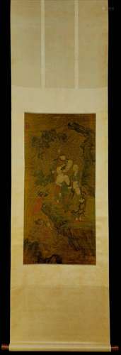 chinese painting of figure by li gonglin,song dynasty