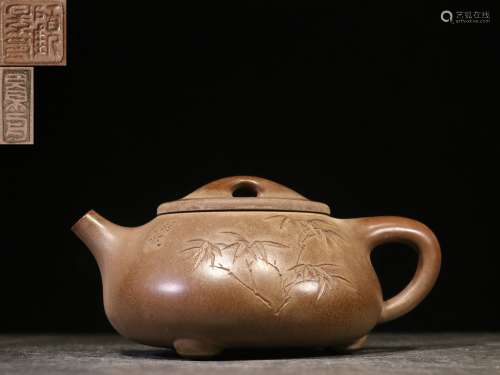 backflow:chinese zisha teapot by gu jingzhou