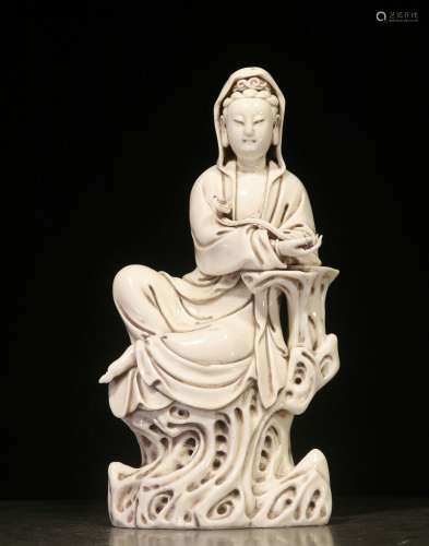 backflow:chinese dehau white porcelain statue,republic period