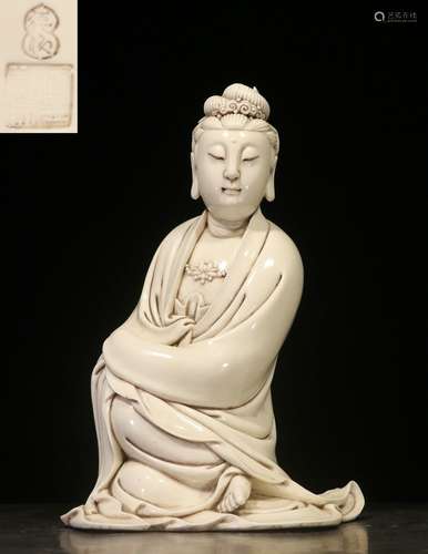 backflow:chinese dehau white porcelain statue,republic period