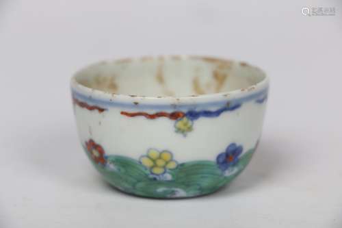chinese chenghua famille rose porcelain bowl, ming dynasty