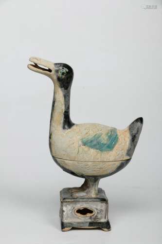 chinese old collection old kiln duck shaped box