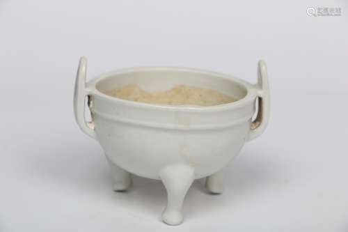 chinese old collection white glaze porcelain censer